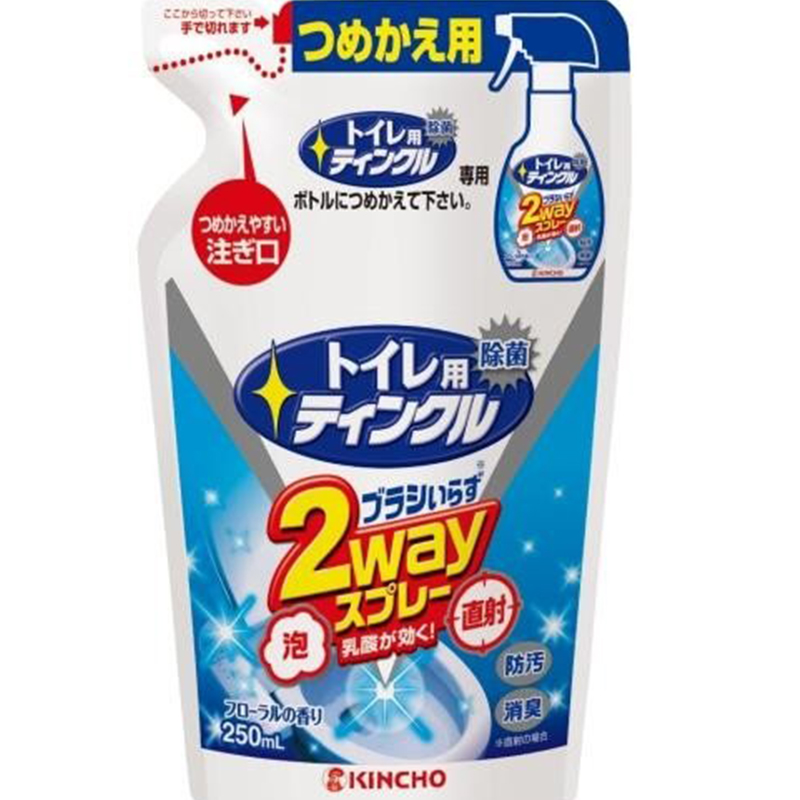 KINCHO日本 洁厕剂可直射，喷雾两用 250ML替换装#马桶清洁剂