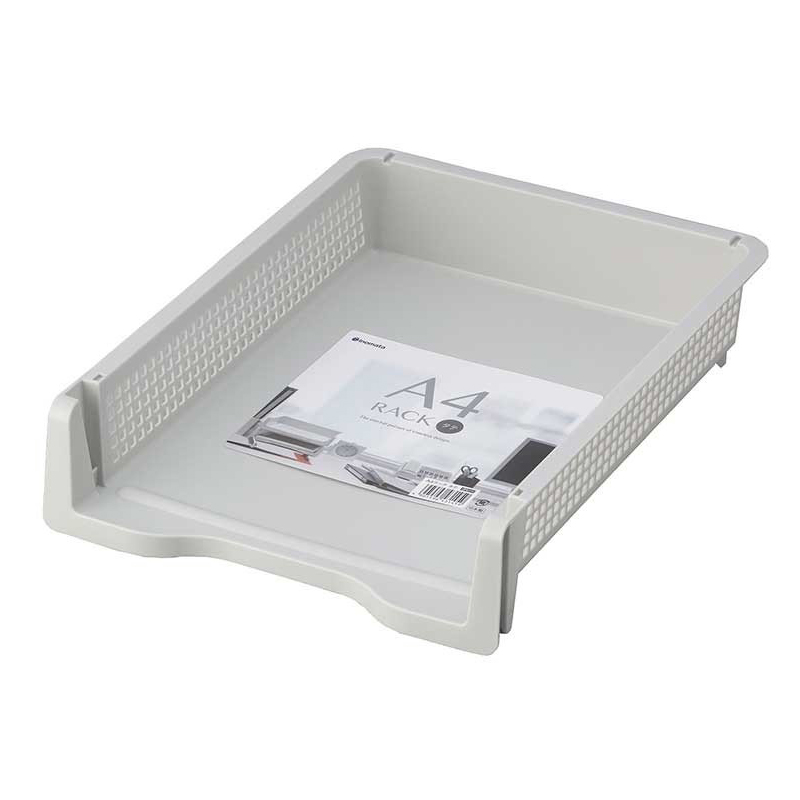 INOMATA日本文件收纳盒 桌面收纳盒  可折叠 A4 （竖向）塑料文件框