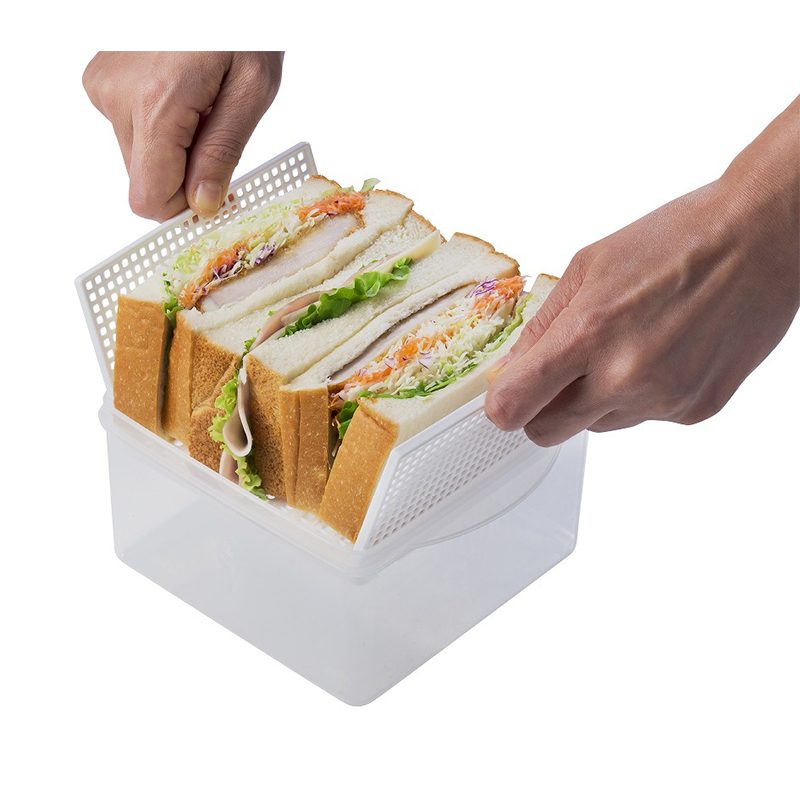 【控价】KOKUBO日本三明治保鲜盒付网眼盒1500ML