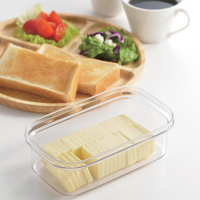 AKEBOEO日本带刀黄油切割收纳盒5g单层切割  黄油盒 黄油储存盒