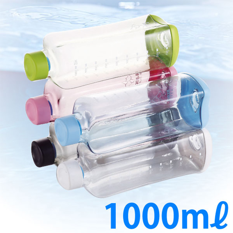 PEARL日本时尚长方块式PC透明水瓶1000ml