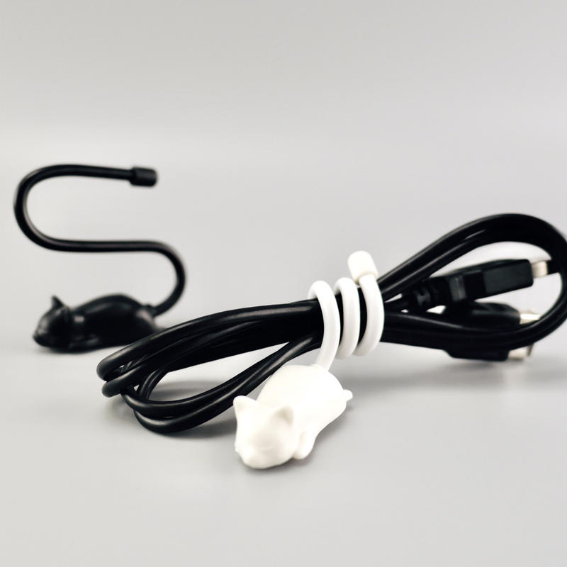 SURUGA日本动物板线绳魔术贴耳机数据线收纳扣充电线整理捆绑扎带