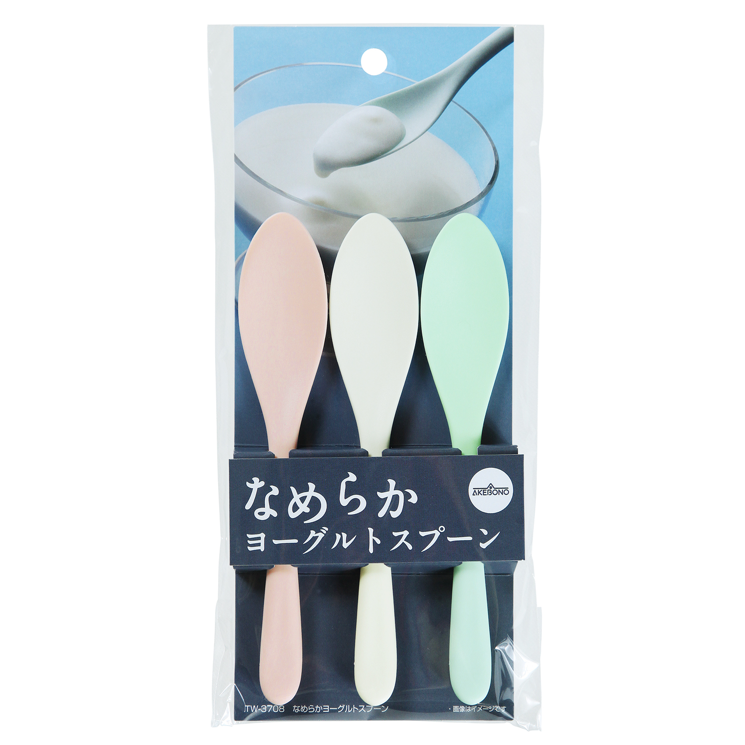 AKEBONO日本光滑的酸奶勺子3件套