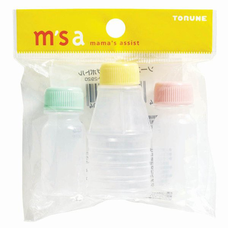 TORUNE日本便当盒用，调料小瓶，1大2小 3P调料瓶