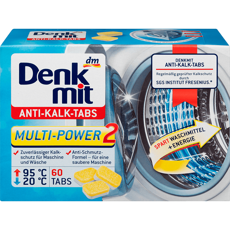 Denkmit德国洗衣机槽清洁泡腾片60片  全自动滚筒式污渍 家用清洁清洗剂