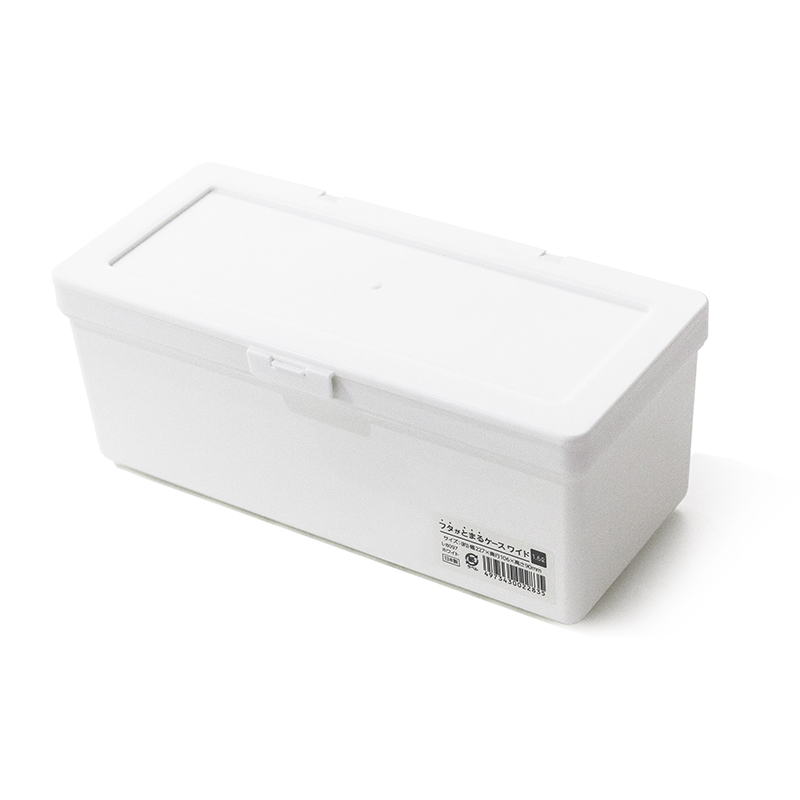 SANADA日本带盖子的收纳盒 长方型 白色  L（下单请注意 装箱数有修改 221019）