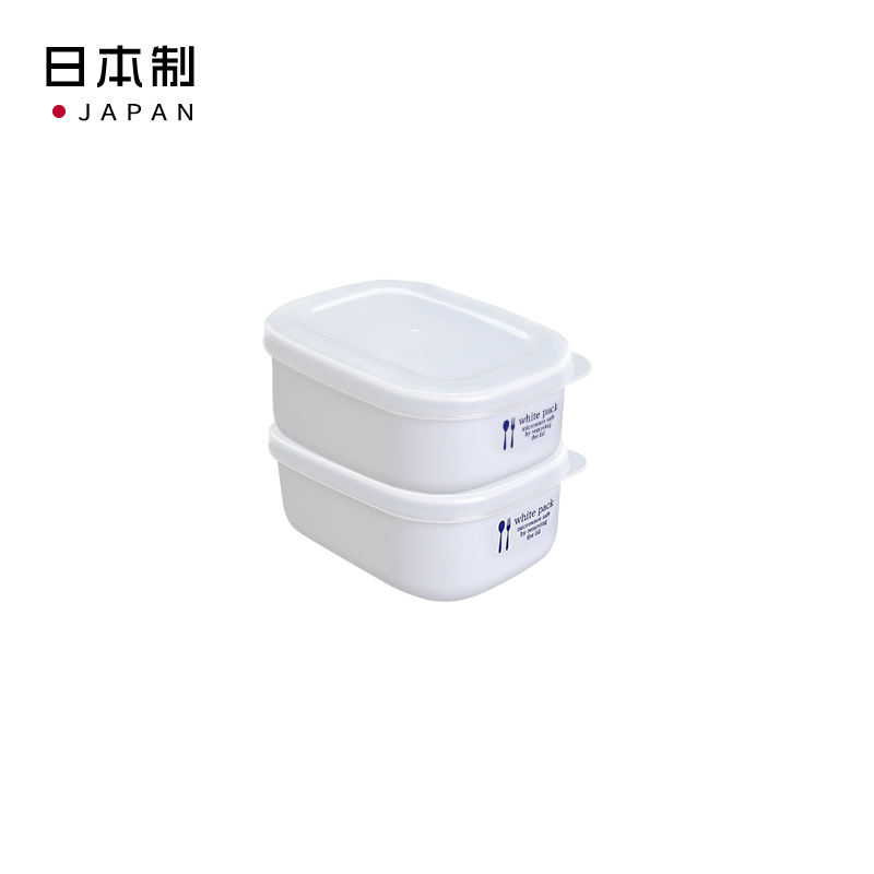 NAKAYA日本純白色保鮮盒280ml 2個組塑料保鮮盒
