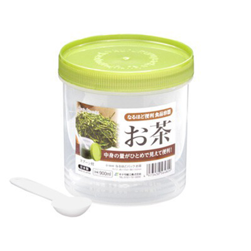 SANADA日本茶叶保存罐900ml 付小勺