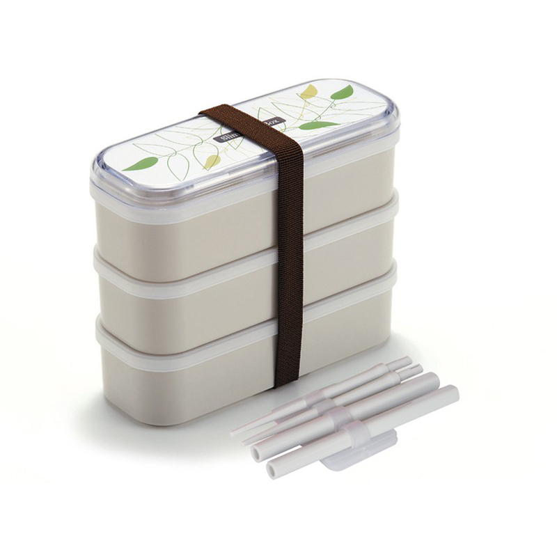 IMOTANI日本纤巧细长的午餐盒 3段，付筷子，绑带