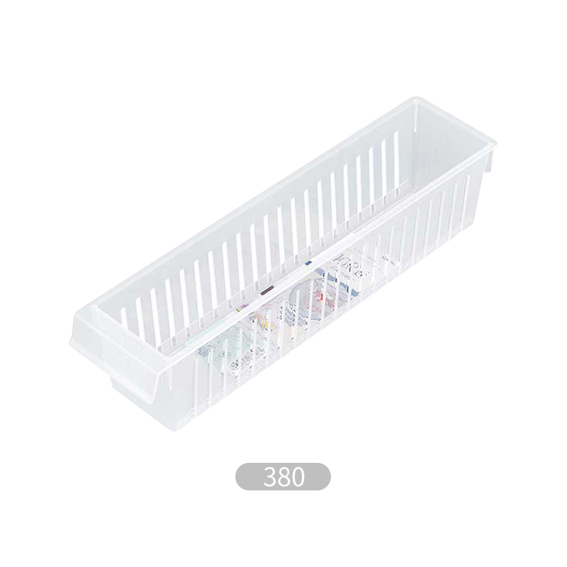 INOMATA日本冰箱收纳盒 桌面整理盒 透明 窄型