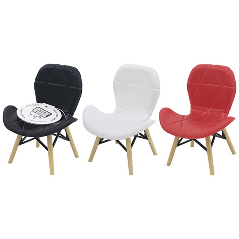 YAMADA 山田化学日本可爱逼真的智能手机架椅子 支架  白黑红混色