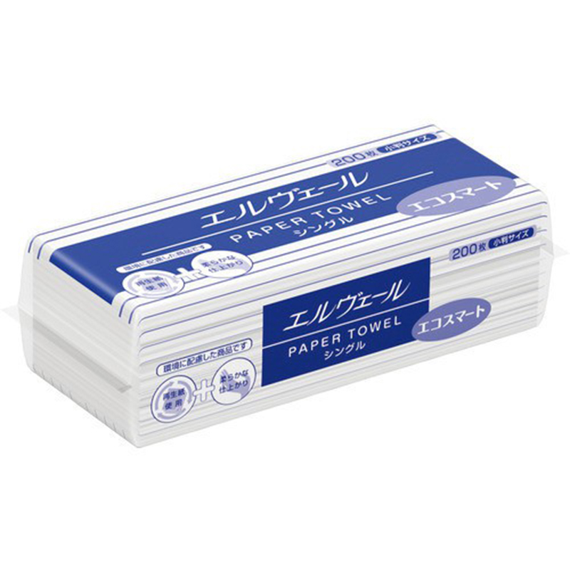 大王制纸日本再生纸 手擦纸巾 小巧尺寸软包装 200张/包