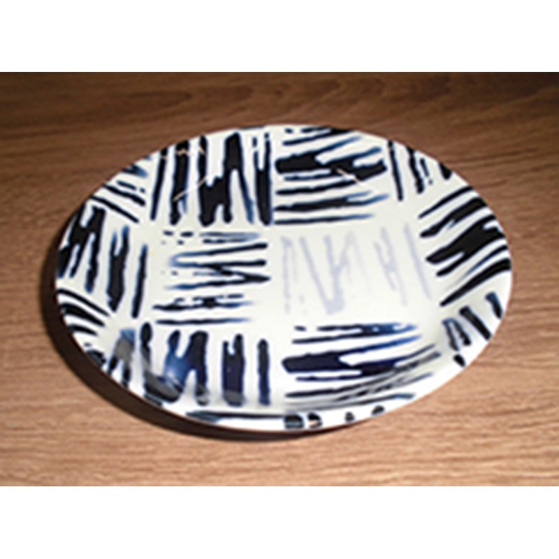 HORIKOSHI日本■HT12-104　蓝条纹12cm小盘陶瓷