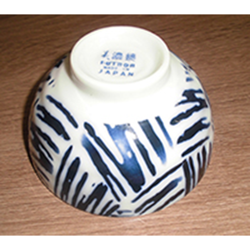 HORIKOSHI日本■HT12-107　蓝条纹饭碗陶瓷