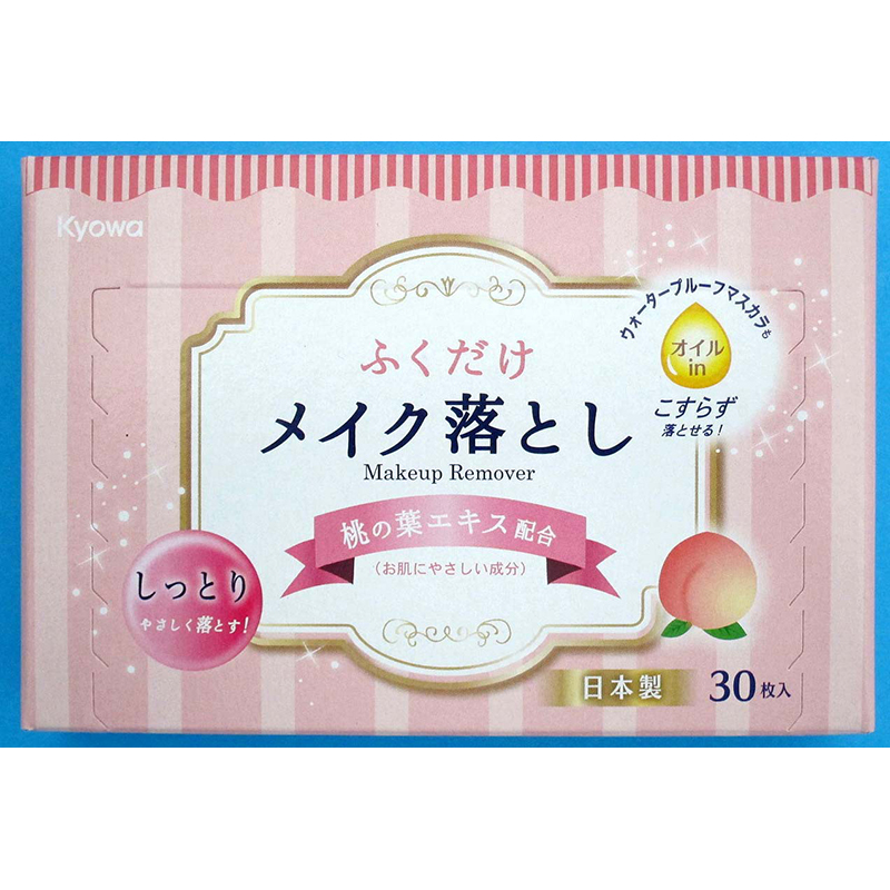 KYOWA日本卸妆湿巾（桃子叶浓缩精油）30枚装