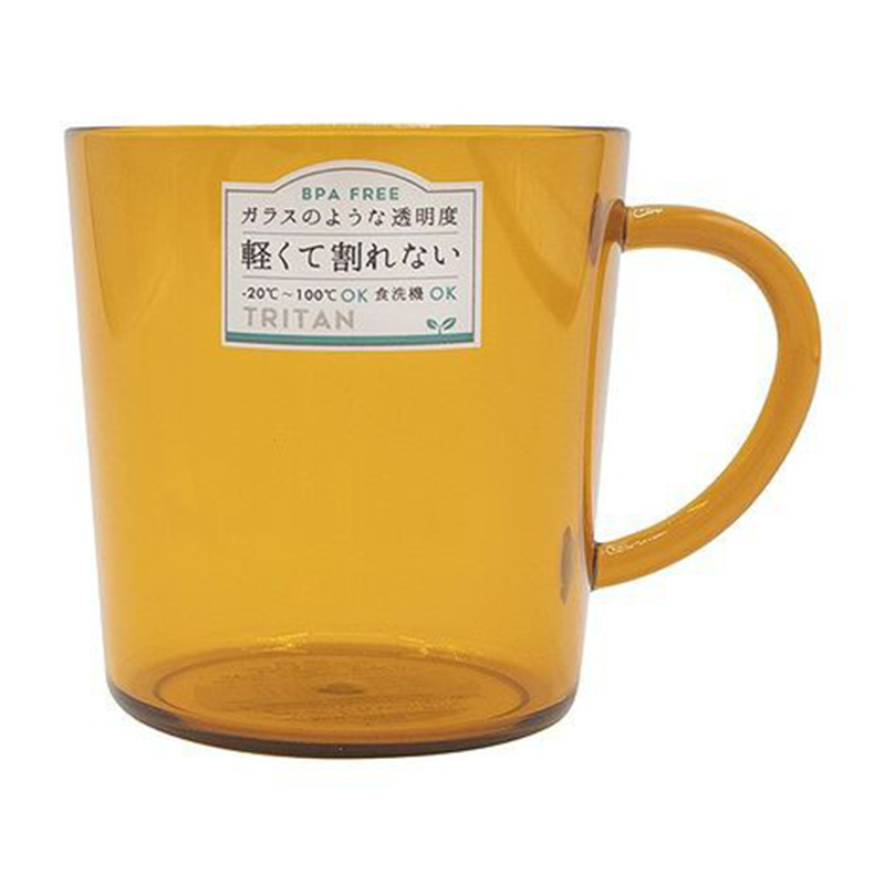 YAMADA 山田化学日本透明，不易破的简单设计马克杯子 280ML