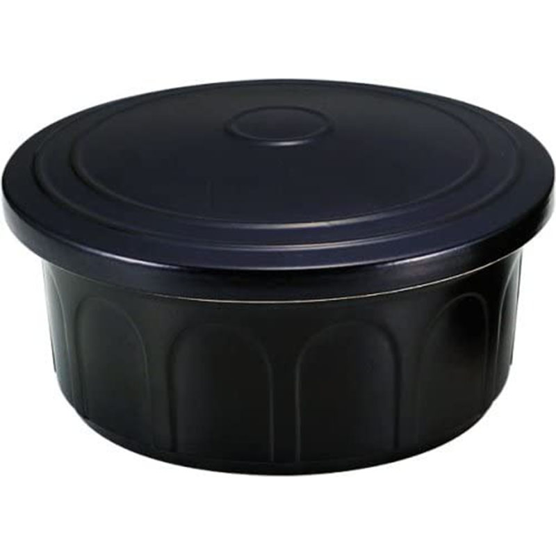 TOCERAM日本新产品 微波陶器米饭专用蒸器 中 微波炉蒸饭器黑色   抗菌保鲜盒 850ML
