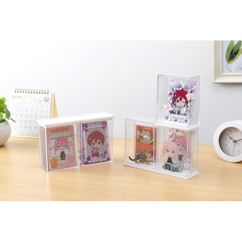 INOMATA日本多功能卡片放置盒 透明可展示