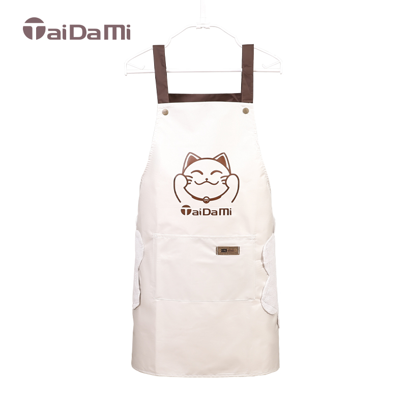 【控价】TAIDAMI日本新款围裙防水防油污渍厨房做饭家用围腰餐饮专用工作服
