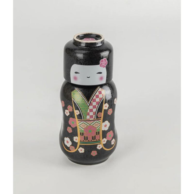 ICHIYAMA日本传统小芥子酒器套件酒盏1个  170ML，酒杯1个  50ML（梅小町）（樱小町）（菊小町）