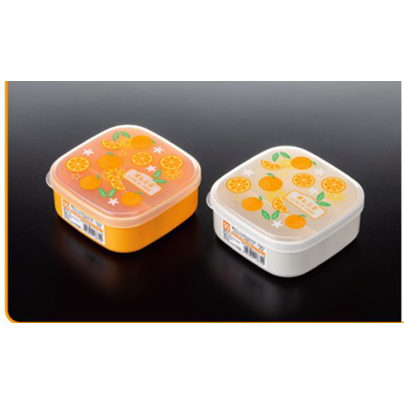 NAKAYA日本可爱水果系列便当盒 付分隔板 500ml