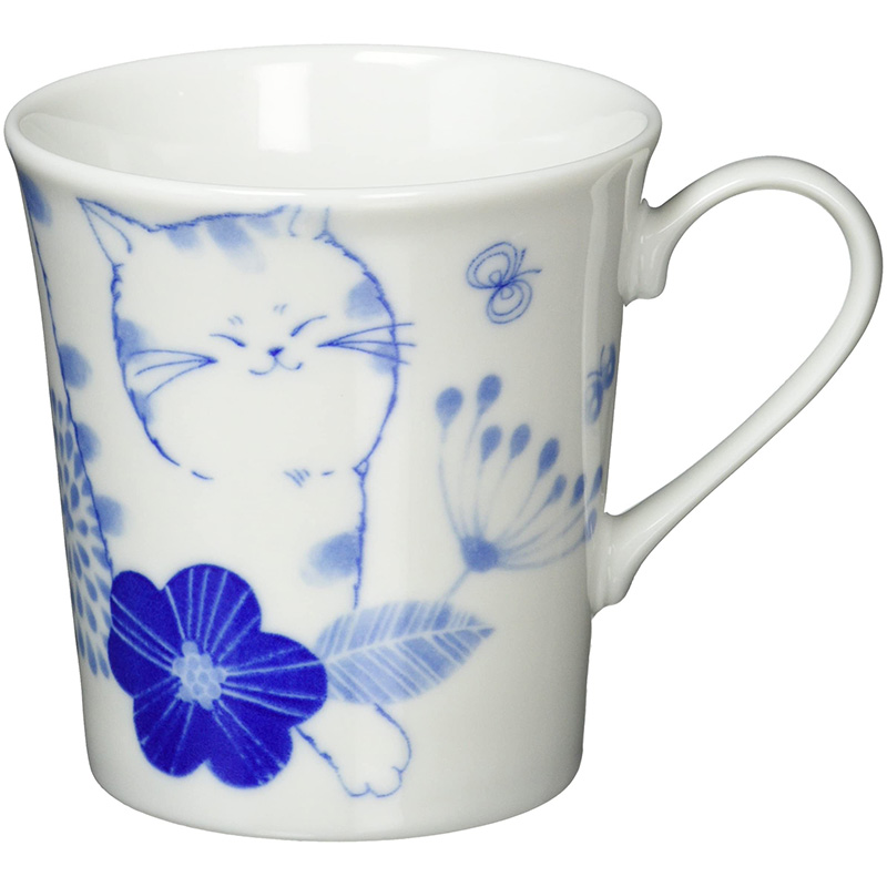 CERAMIC-AI和蓝日本美浓烧瓷器萌猫系列 马克杯