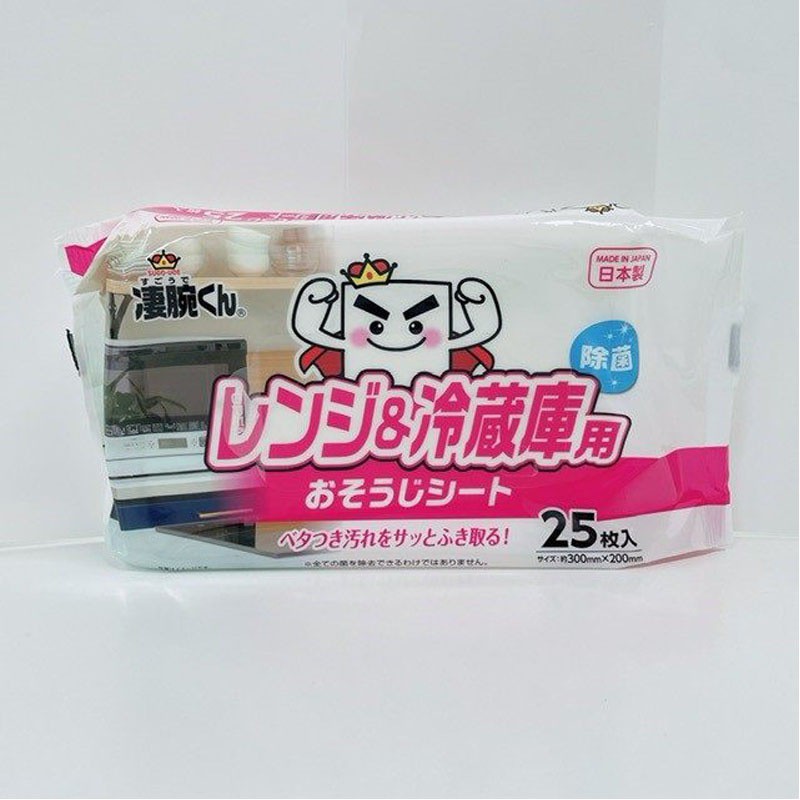 LEC日本LEC凄腕君清洁系列碱性电解水微波炉冰箱擦拭湿纸25片