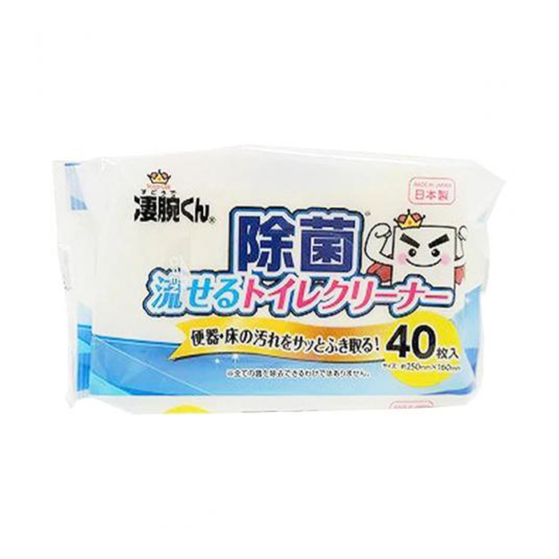 LEC日本LEC凄腕君清洁系列马桶（可流水冲）马桶擦拭湿纸40片