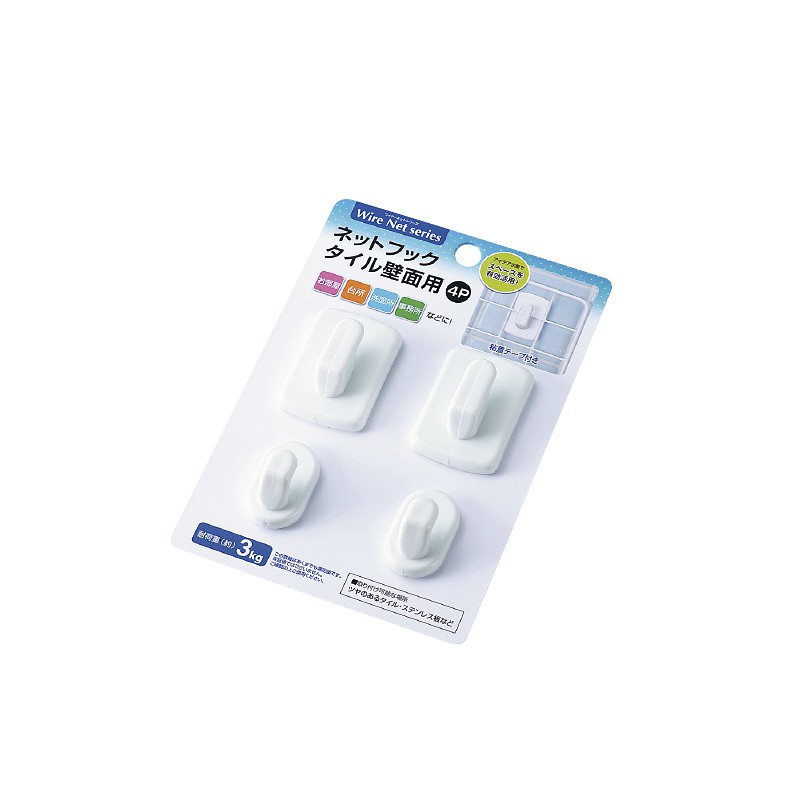 ECHO日本网片挂钩器4P装 瓷砖墙用