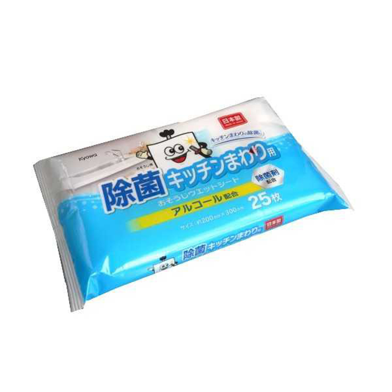 KYOWA日本酒精消毒成分厨房清洁湿巾（25片）