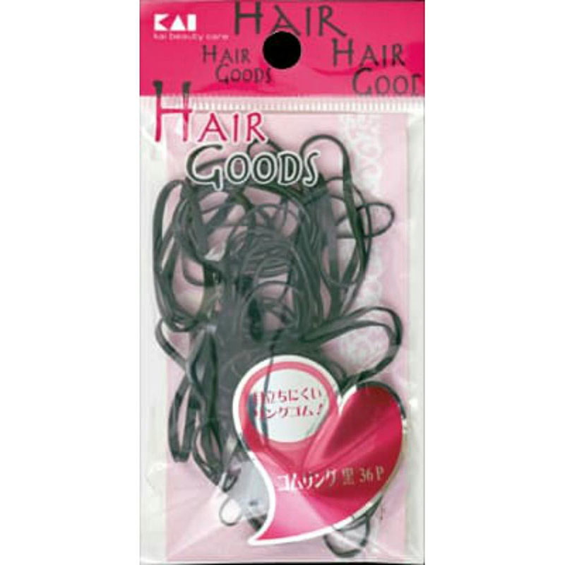 KAI贝印日本稍宽黑色橡胶圈 36PS