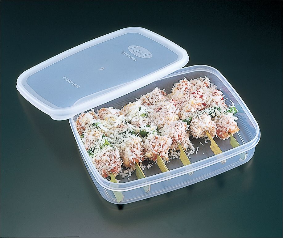 sanada日本饺子塑料收纳盒1.4L塑料保鲜盒
