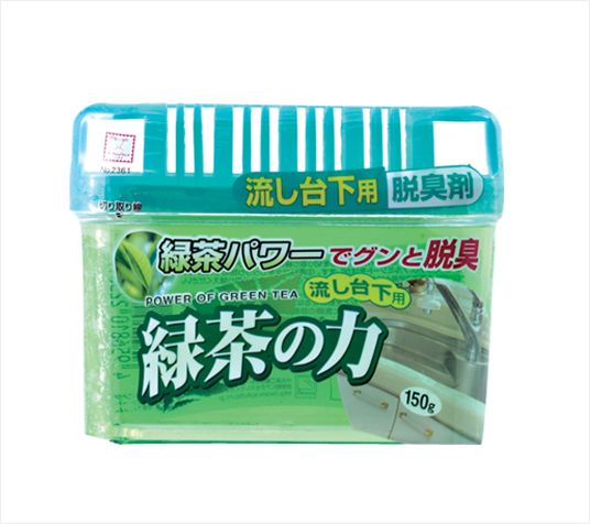 【控价】kokubo日本绿茶力之 水槽厨台用脱臭剂150g橱柜除臭剂（废盘230713）