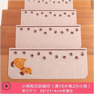 SANKO-GP日本可爱动物楼梯垫踏步垫毯B款 15枚入台阶防滑垫