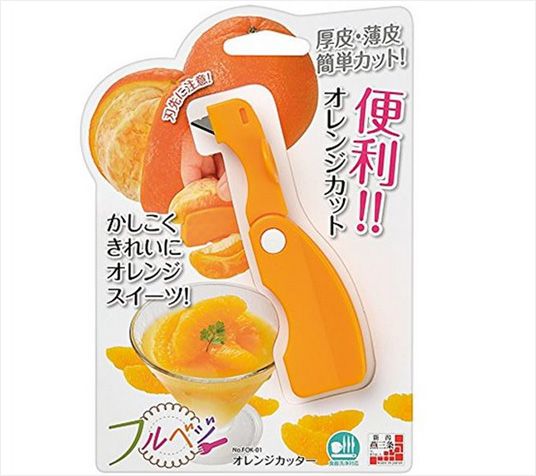 Shimomura下村日本橙子去皮刀塑料剥皮刀