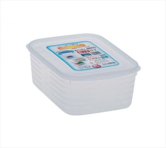 YAMADA日本保鲜盒3500ML（透明蓝）塑料保鲜盒（废盘）