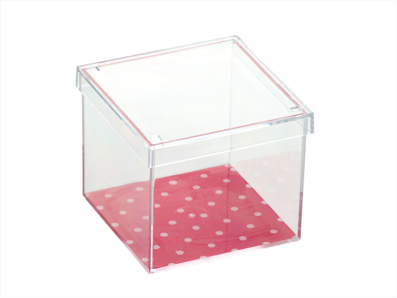 YAMADA日本透明红收纳盒正方形