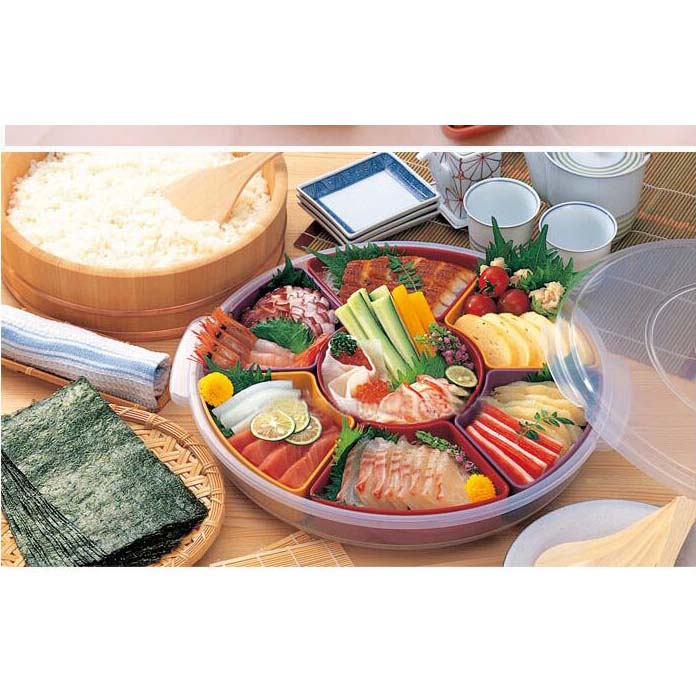 ✪INOMATA日本食品盒糖果盘/火锅盘塑料分格零食盘